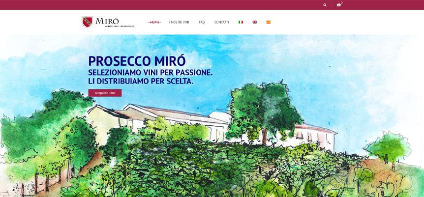 Realizzazione sito web Prosecco Mir&ograve;